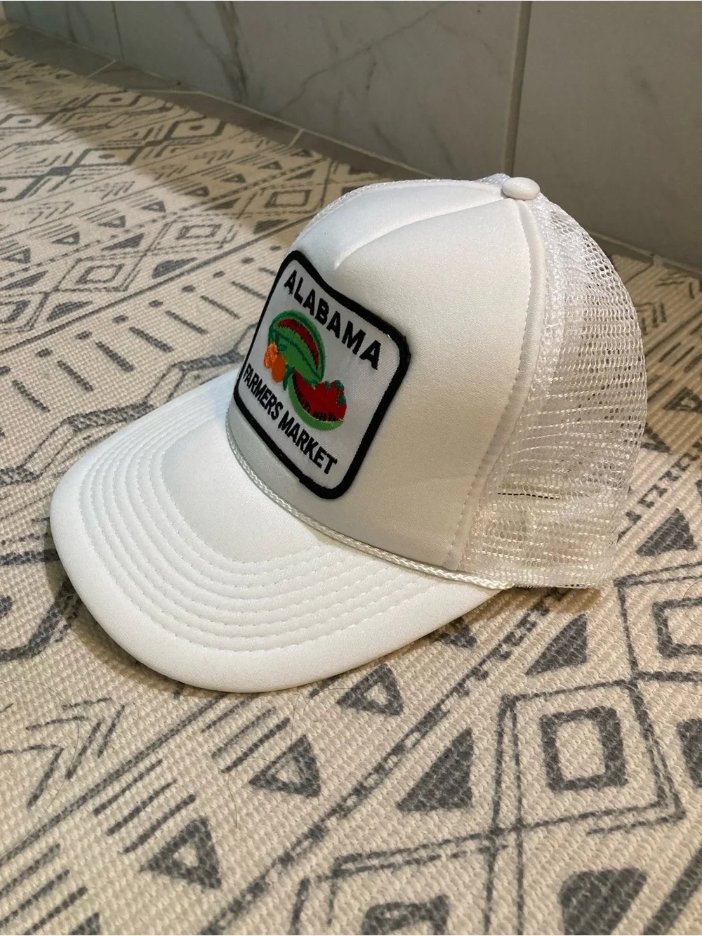 Vintage Otto Alabama Farmers Market Patch adjustable Rope Detail Trucker Hat